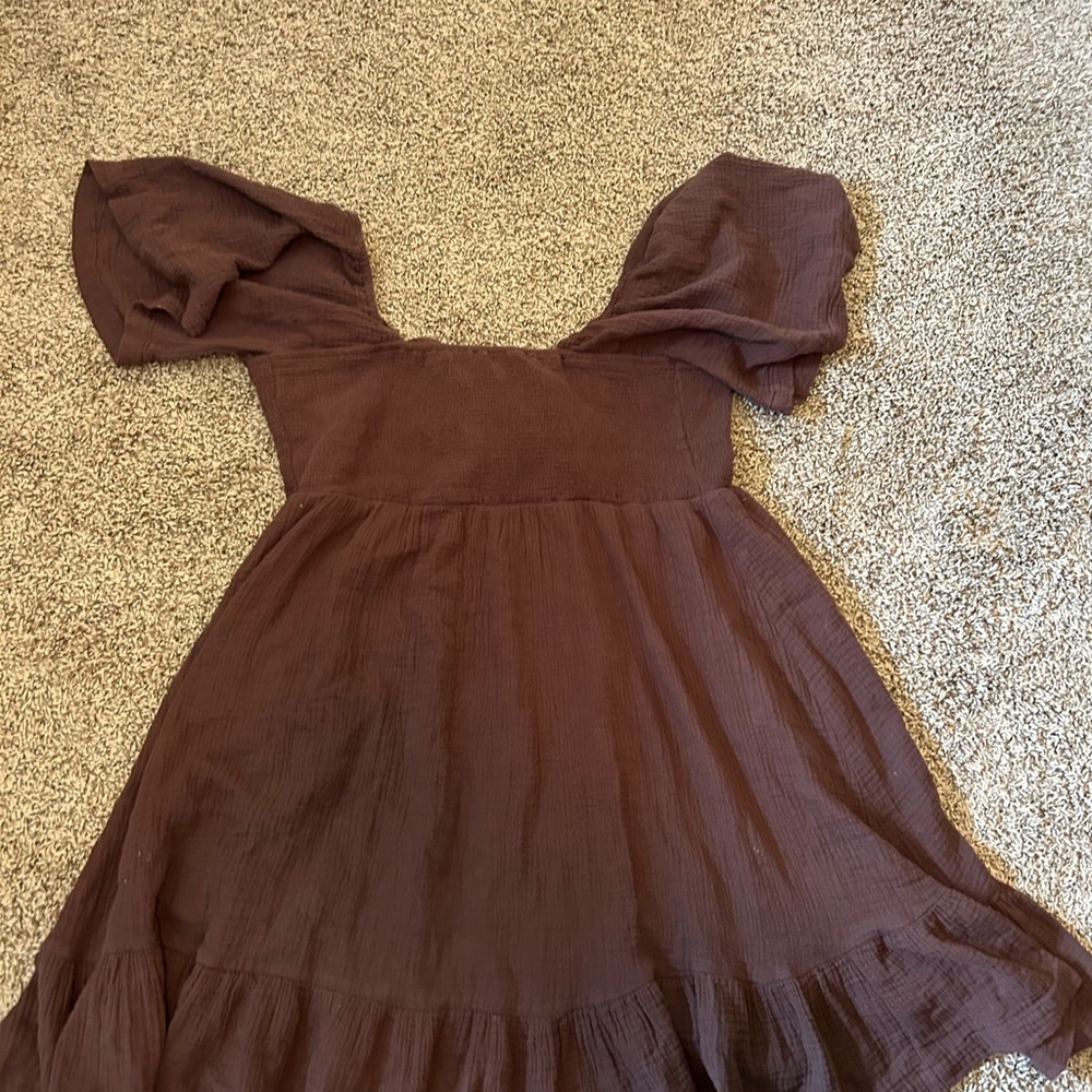 Elegant Brown Women's Dress